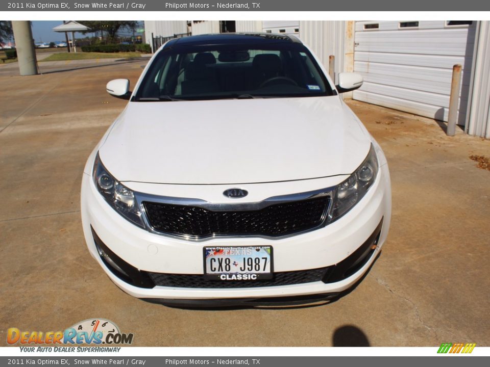 2011 Kia Optima EX Snow White Pearl / Gray Photo #3