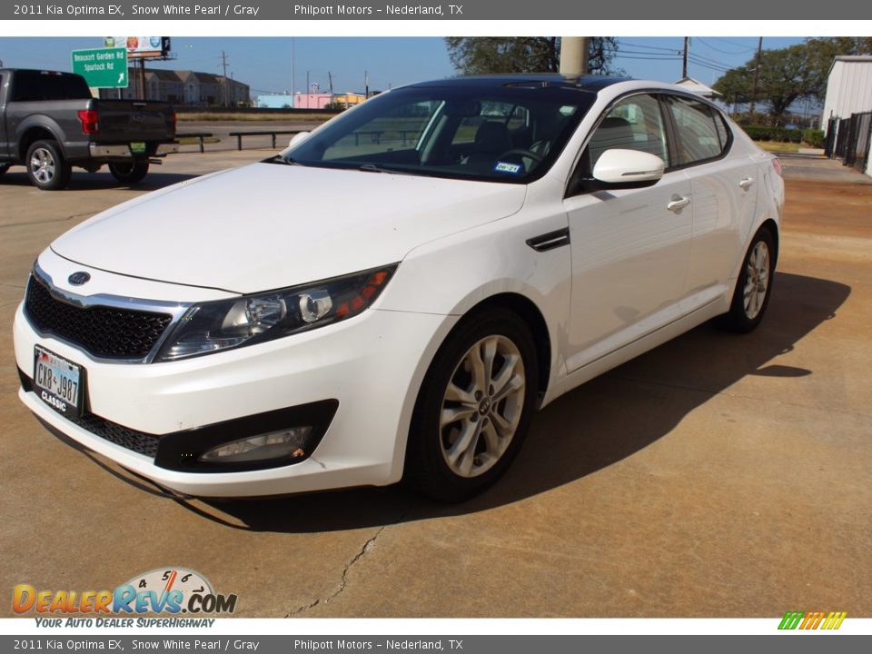 2011 Kia Optima EX Snow White Pearl / Gray Photo #4