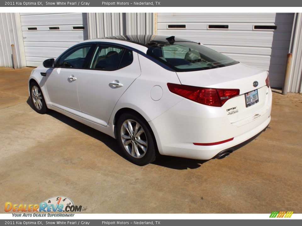 2011 Kia Optima EX Snow White Pearl / Gray Photo #6