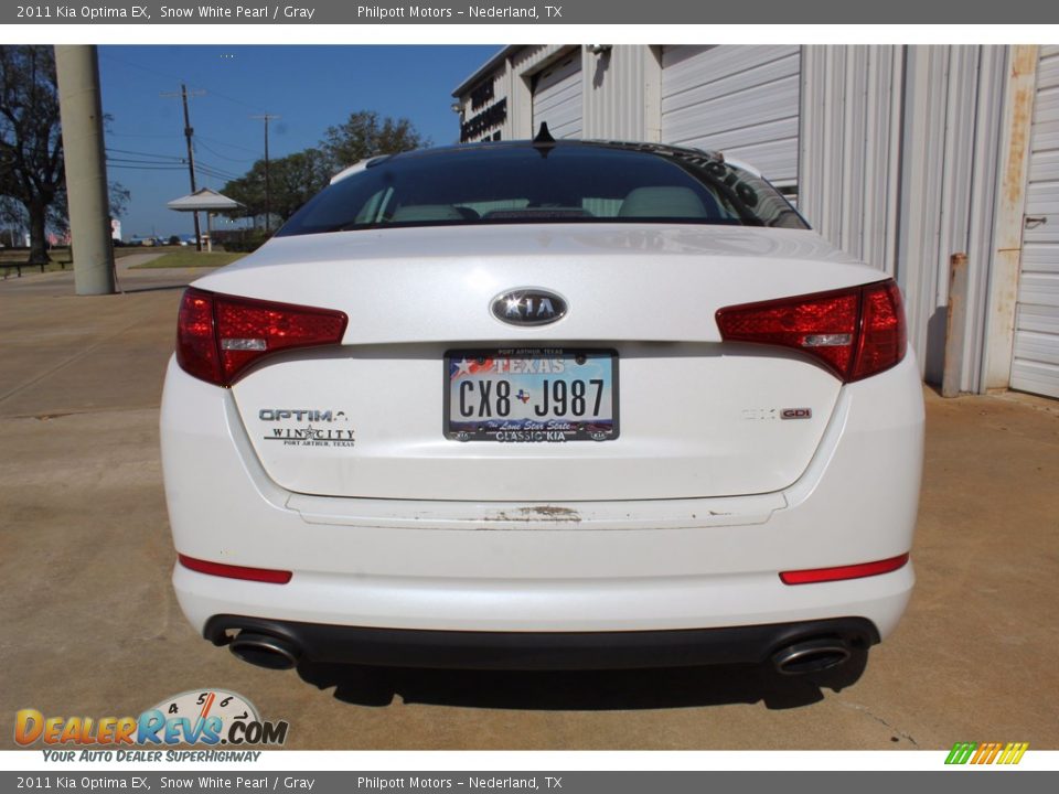 2011 Kia Optima EX Snow White Pearl / Gray Photo #7
