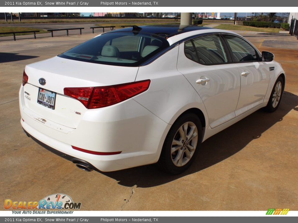 2011 Kia Optima EX Snow White Pearl / Gray Photo #8