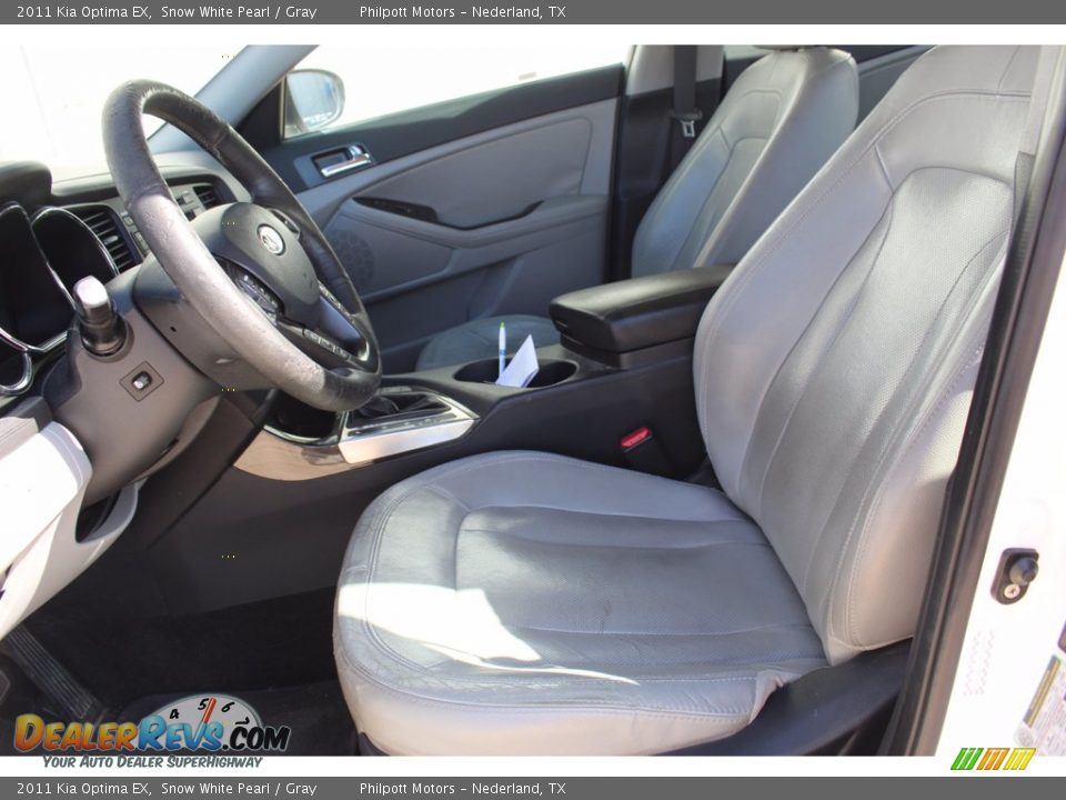 2011 Kia Optima EX Snow White Pearl / Gray Photo #10