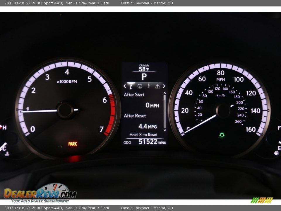 2015 Lexus NX 200t F Sport AWD Gauges Photo #10