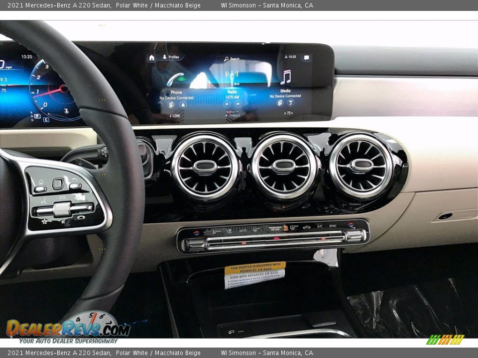 2021 Mercedes-Benz A 220 Sedan Polar White / Macchiato Beige Photo #6