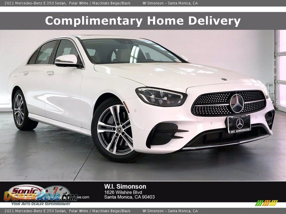2021 Mercedes-Benz E 350 Sedan Polar White / Macchiato Beige/Black Photo #1