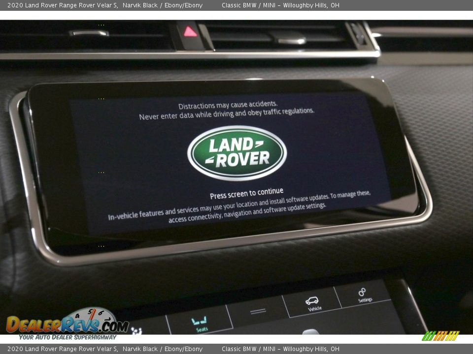 2020 Land Rover Range Rover Velar S Narvik Black / Ebony/Ebony Photo #15