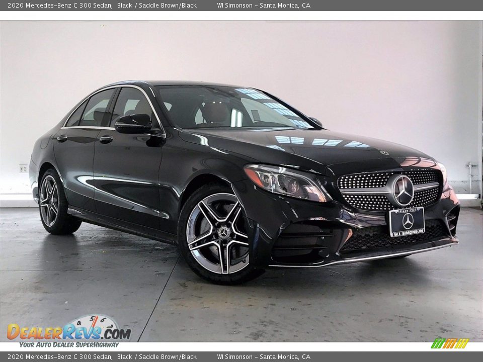 2020 Mercedes-Benz C 300 Sedan Black / Saddle Brown/Black Photo #12