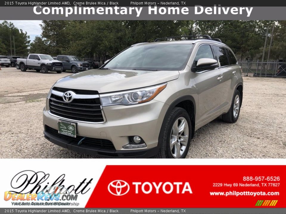 2015 Toyota Highlander Limited AWD Creme Brulee Mica / Black Photo #1