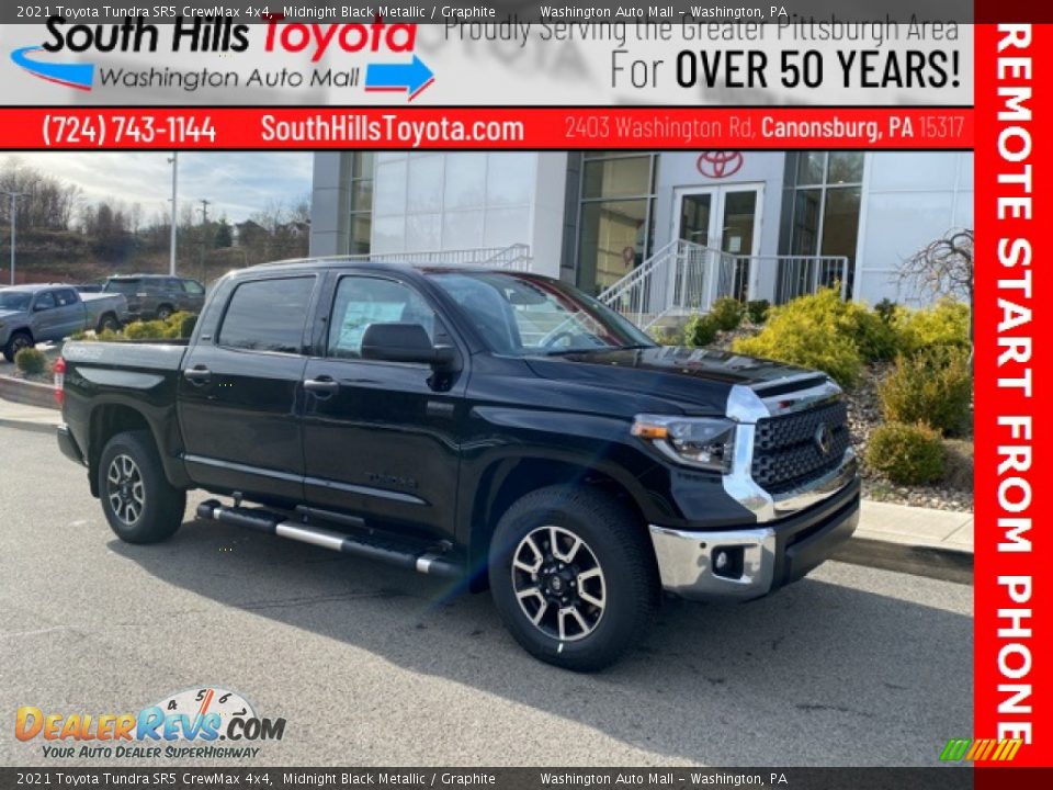 2021 Toyota Tundra SR5 CrewMax 4x4 Midnight Black Metallic / Graphite Photo #1