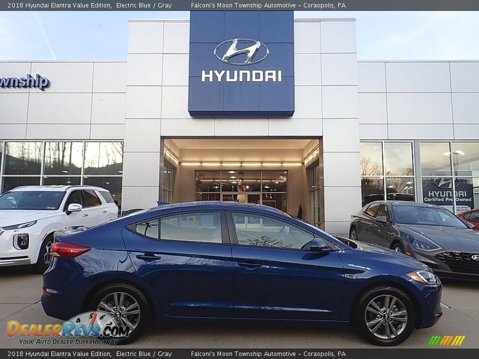 2018 Hyundai Elantra Value Edition Electric Blue / Gray Photo #1