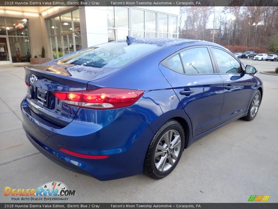 2018 Hyundai Elantra Value Edition Electric Blue / Gray Photo #2