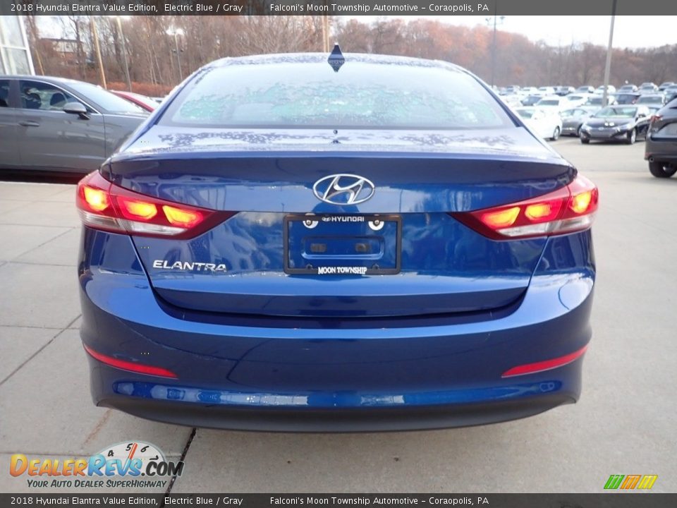 2018 Hyundai Elantra Value Edition Electric Blue / Gray Photo #3