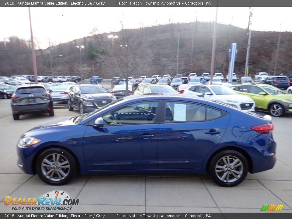 2018 Hyundai Elantra Value Edition Electric Blue / Gray Photo #6