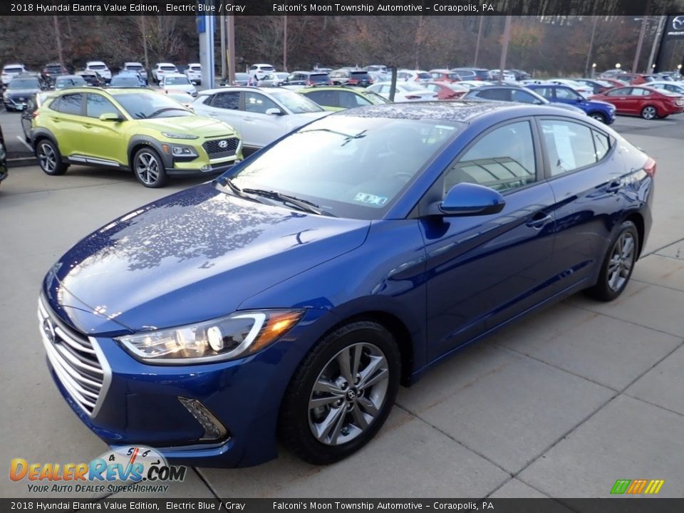 2018 Hyundai Elantra Value Edition Electric Blue / Gray Photo #7