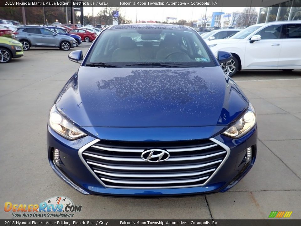 2018 Hyundai Elantra Value Edition Electric Blue / Gray Photo #8