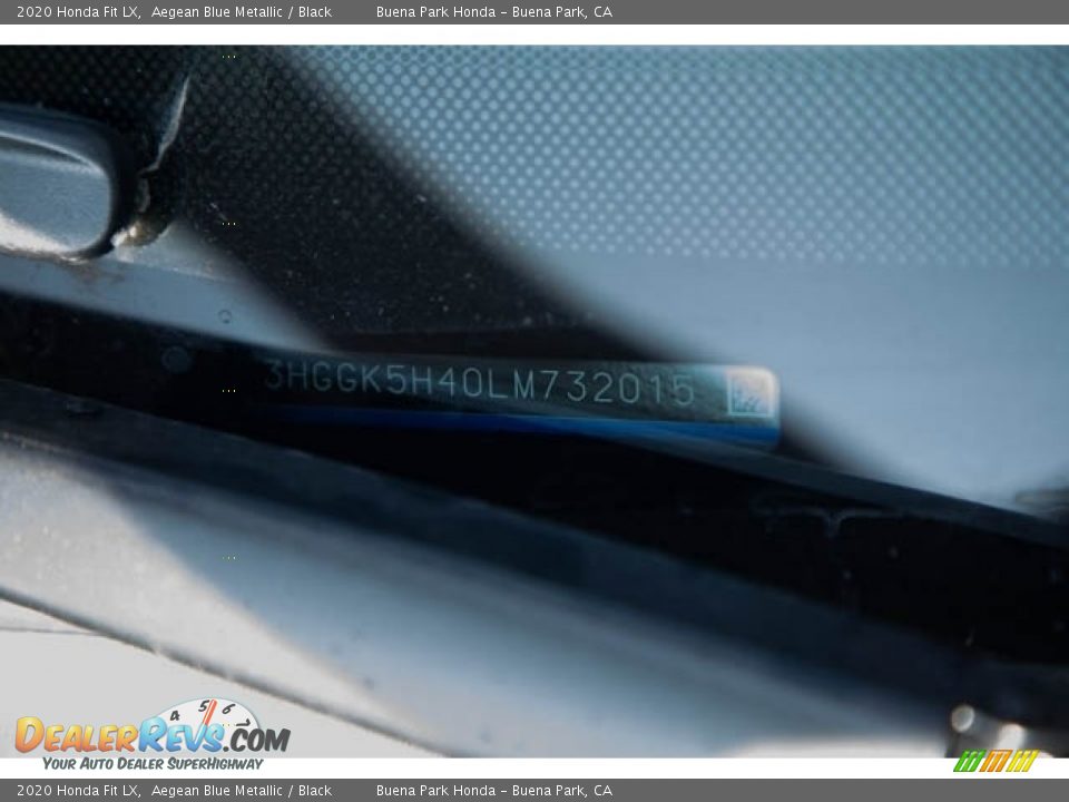 2020 Honda Fit LX Aegean Blue Metallic / Black Photo #32