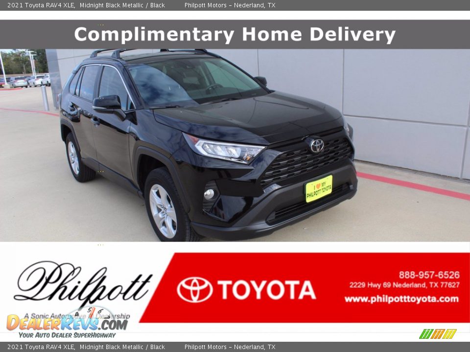 2021 Toyota RAV4 XLE Midnight Black Metallic / Black Photo #1