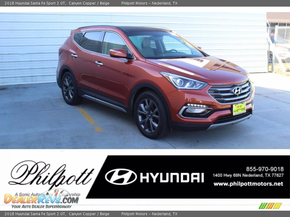 2018 Hyundai Santa Fe Sport 2.0T Canyon Copper / Beige Photo #1