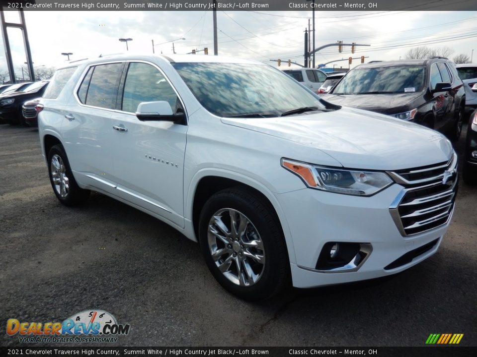 Summit White 2021 Chevrolet Traverse High Country Photo #3