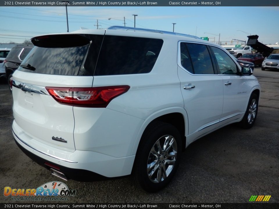 2021 Chevrolet Traverse High Country Summit White / High Country Jet Black/­Loft Brown Photo #4