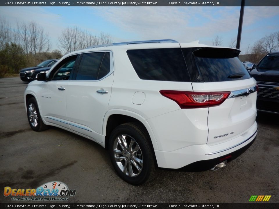 2021 Chevrolet Traverse High Country Summit White / High Country Jet Black/­Loft Brown Photo #5
