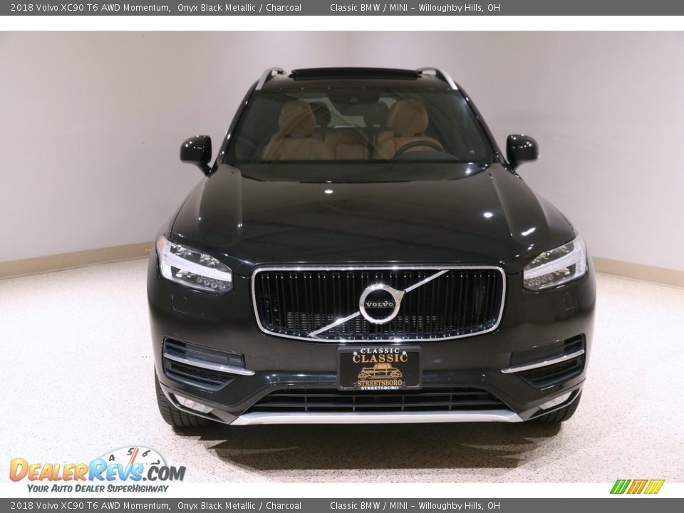 2018 Volvo XC90 T6 AWD Momentum Onyx Black Metallic / Charcoal Photo #2