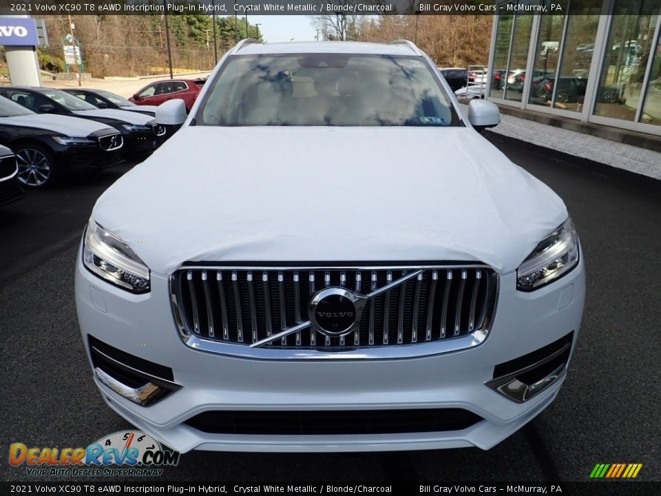 Crystal White Metallic 2021 Volvo XC90 T8 eAWD Inscription Plug-in Hybrid Photo #6