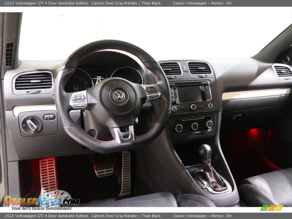 2013 Volkswagen GTI 4 Door Autobahn Edition Carbon Steel Gray Metallic / Titan Black Photo #6
