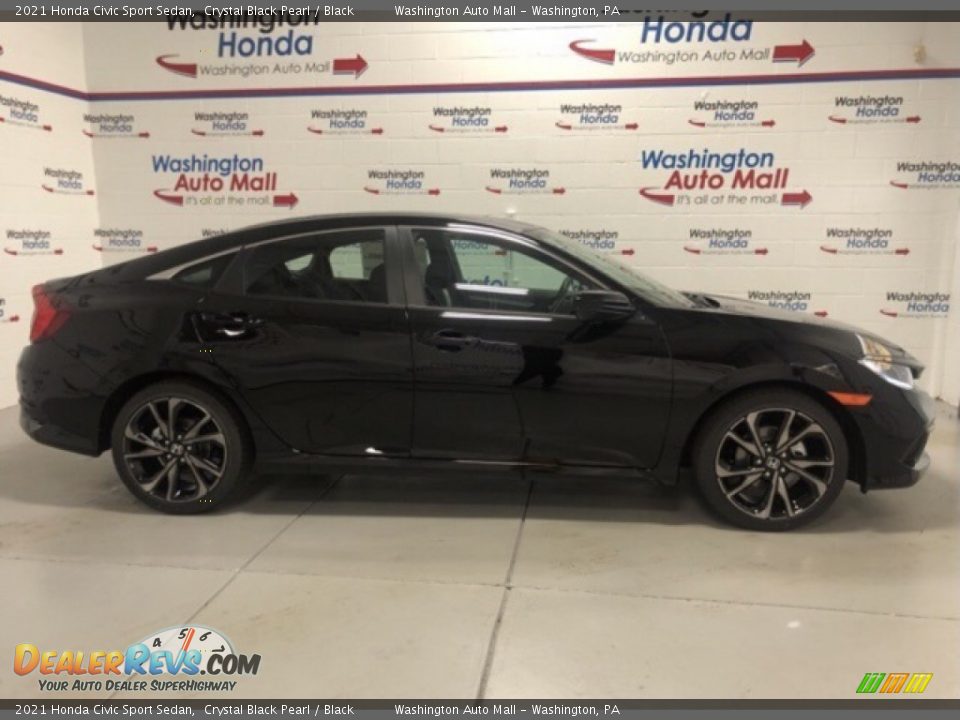 2021 Honda Civic Sport Sedan Crystal Black Pearl / Black Photo #1