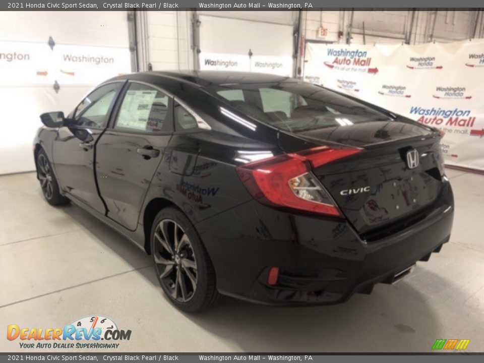2021 Honda Civic Sport Sedan Crystal Black Pearl / Black Photo #3