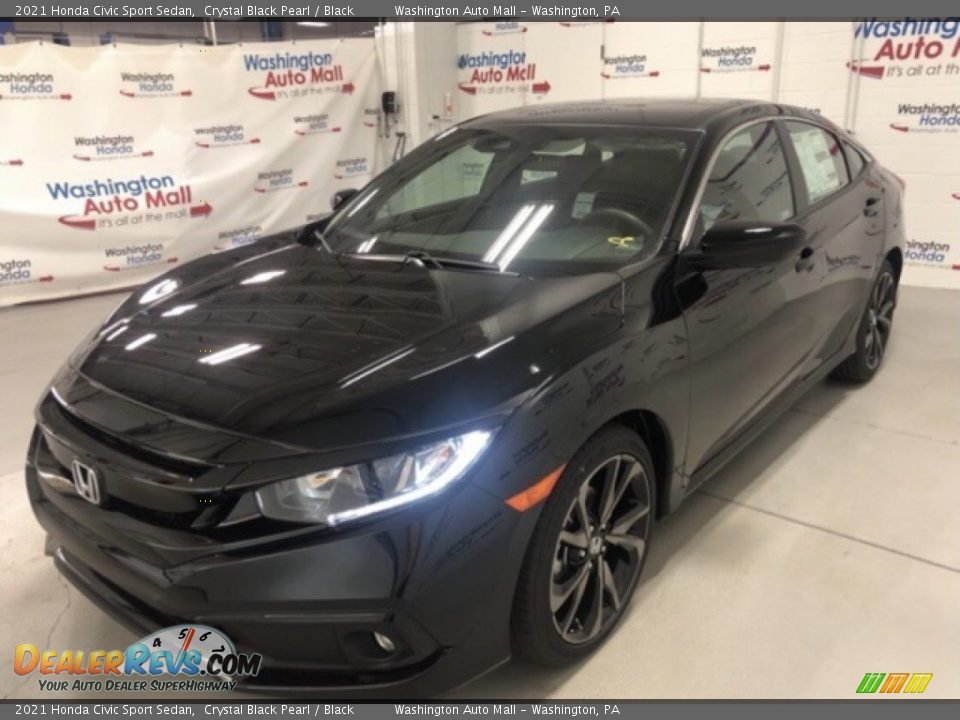 2021 Honda Civic Sport Sedan Crystal Black Pearl / Black Photo #4