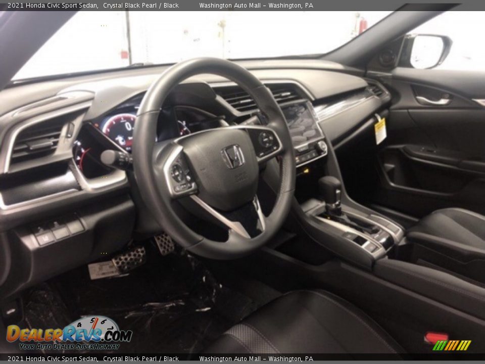 2021 Honda Civic Sport Sedan Crystal Black Pearl / Black Photo #6