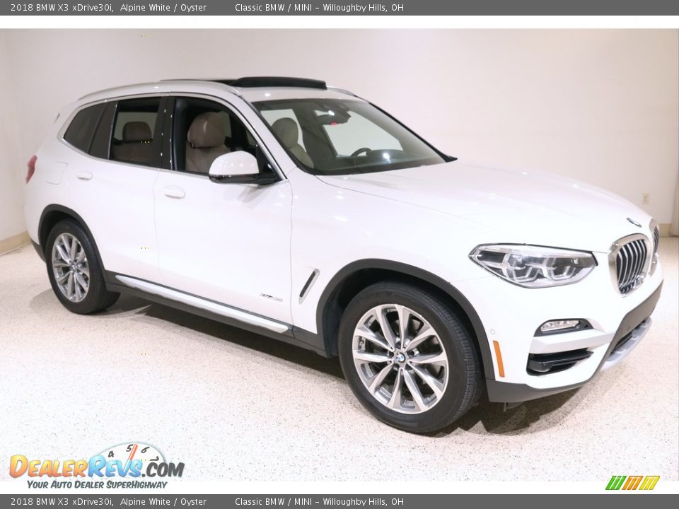 2018 BMW X3 xDrive30i Alpine White / Oyster Photo #1