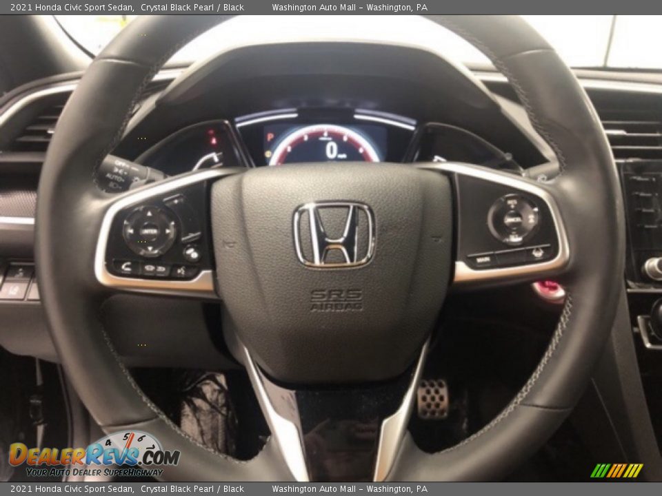 2021 Honda Civic Sport Sedan Crystal Black Pearl / Black Photo #9