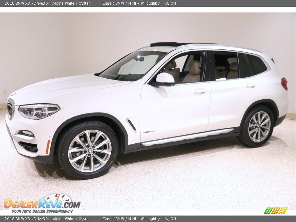 2018 BMW X3 xDrive30i Alpine White / Oyster Photo #3