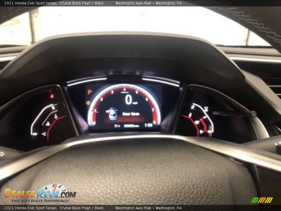 2021 Honda Civic Sport Sedan Crystal Black Pearl / Black Photo #10