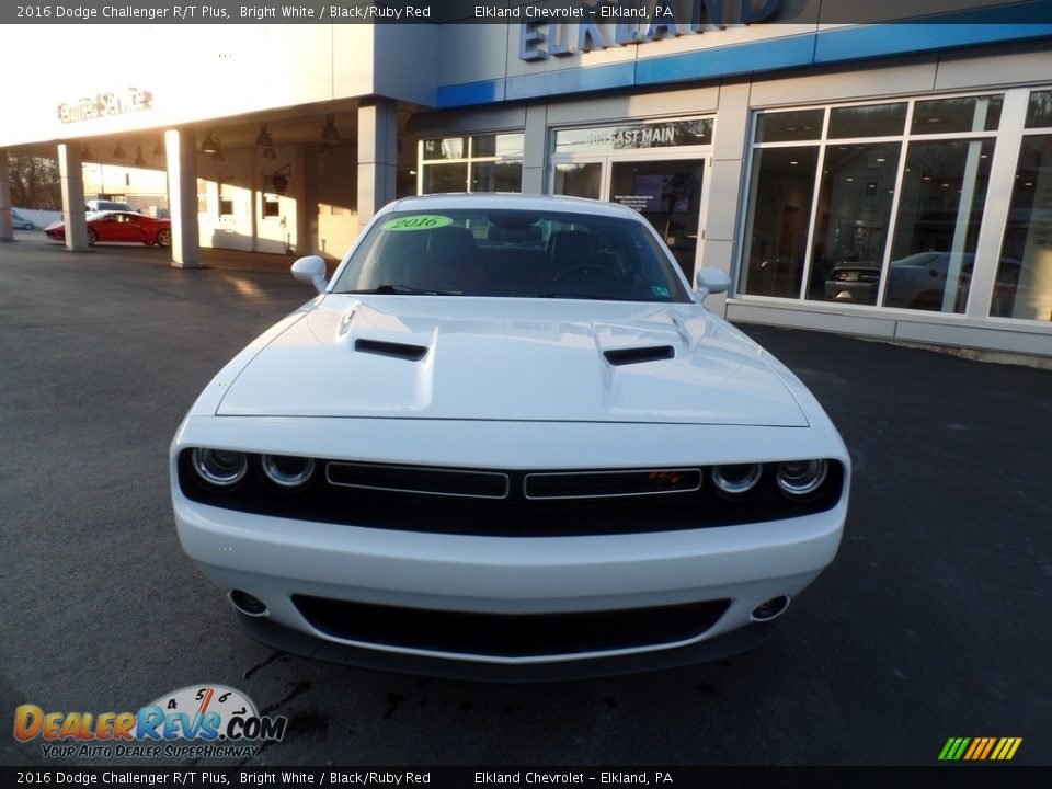 2016 Dodge Challenger R/T Plus Bright White / Black/Ruby Red Photo #3