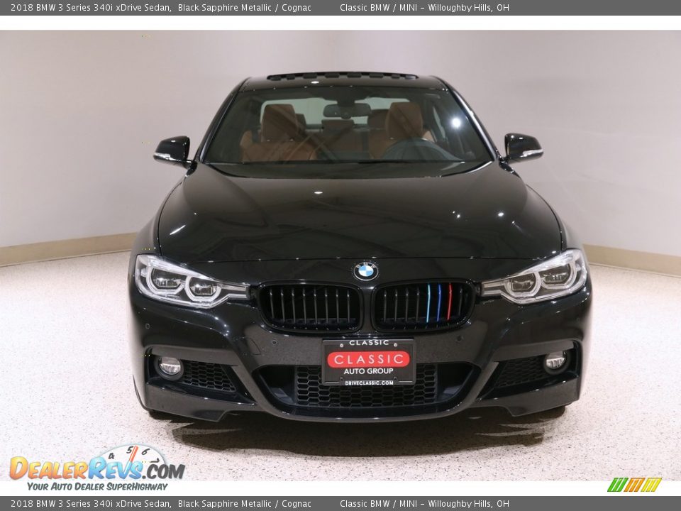 2018 BMW 3 Series 340i xDrive Sedan Black Sapphire Metallic / Cognac Photo #2