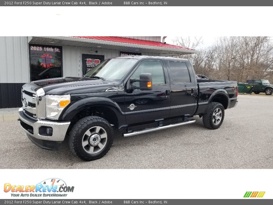 2012 Ford F250 Super Duty Lariat Crew Cab 4x4 Black / Adobe Photo #1