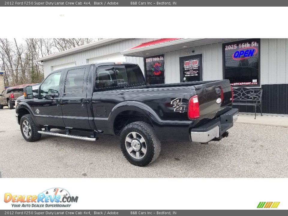 2012 Ford F250 Super Duty Lariat Crew Cab 4x4 Black / Adobe Photo #3