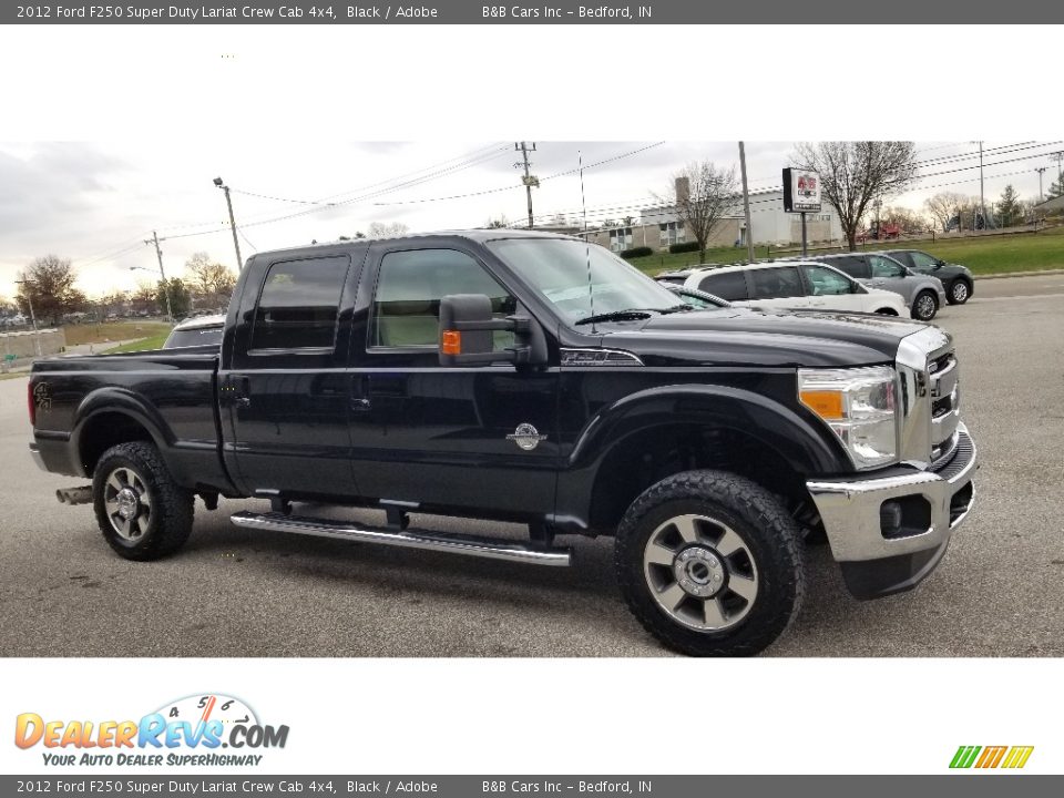 2012 Ford F250 Super Duty Lariat Crew Cab 4x4 Black / Adobe Photo #6