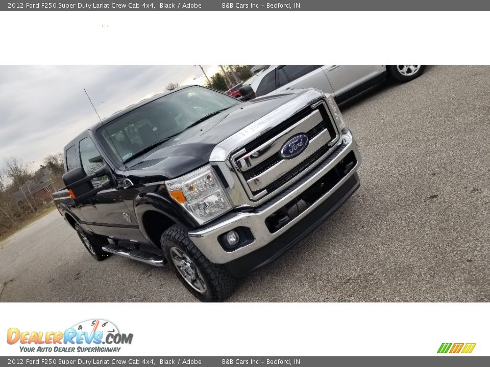 2012 Ford F250 Super Duty Lariat Crew Cab 4x4 Black / Adobe Photo #7