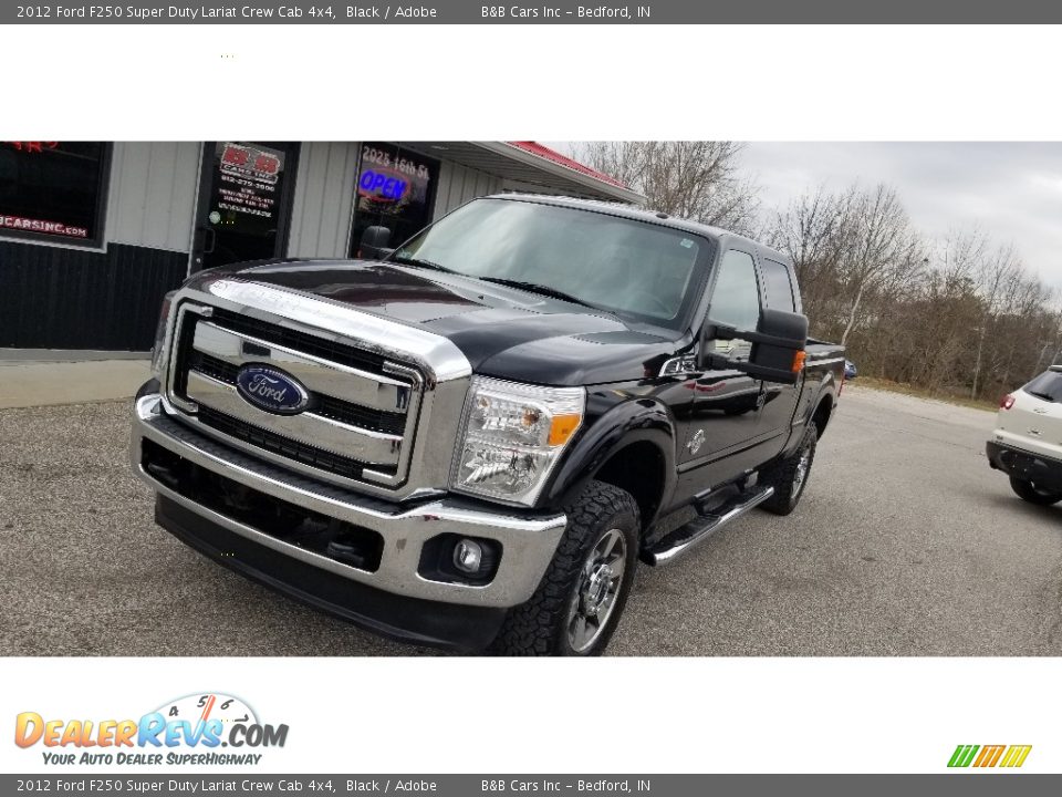 2012 Ford F250 Super Duty Lariat Crew Cab 4x4 Black / Adobe Photo #8