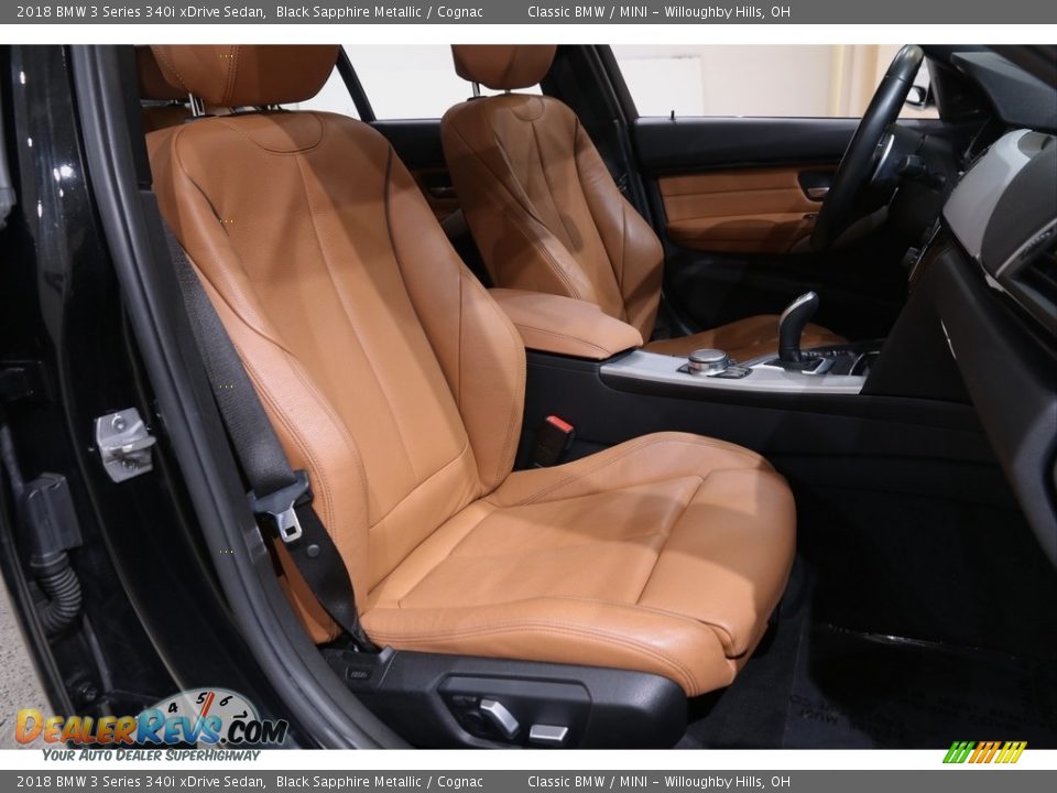2018 BMW 3 Series 340i xDrive Sedan Black Sapphire Metallic / Cognac Photo #17