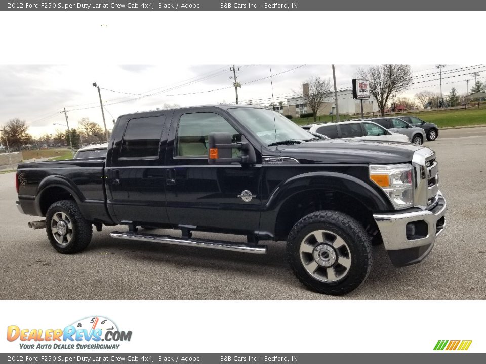 2012 Ford F250 Super Duty Lariat Crew Cab 4x4 Black / Adobe Photo #14