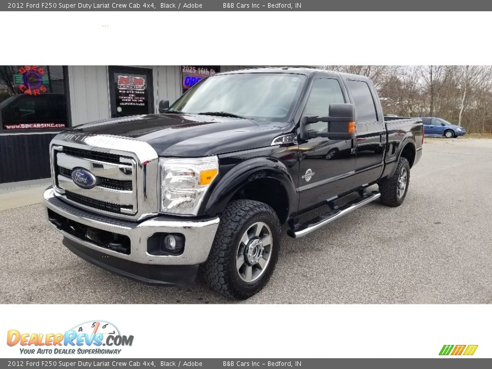 2012 Ford F250 Super Duty Lariat Crew Cab 4x4 Black / Adobe Photo #15