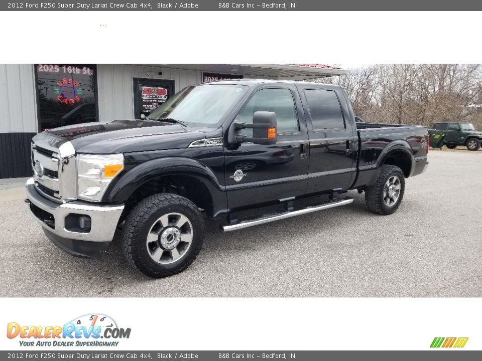 2012 Ford F250 Super Duty Lariat Crew Cab 4x4 Black / Adobe Photo #25