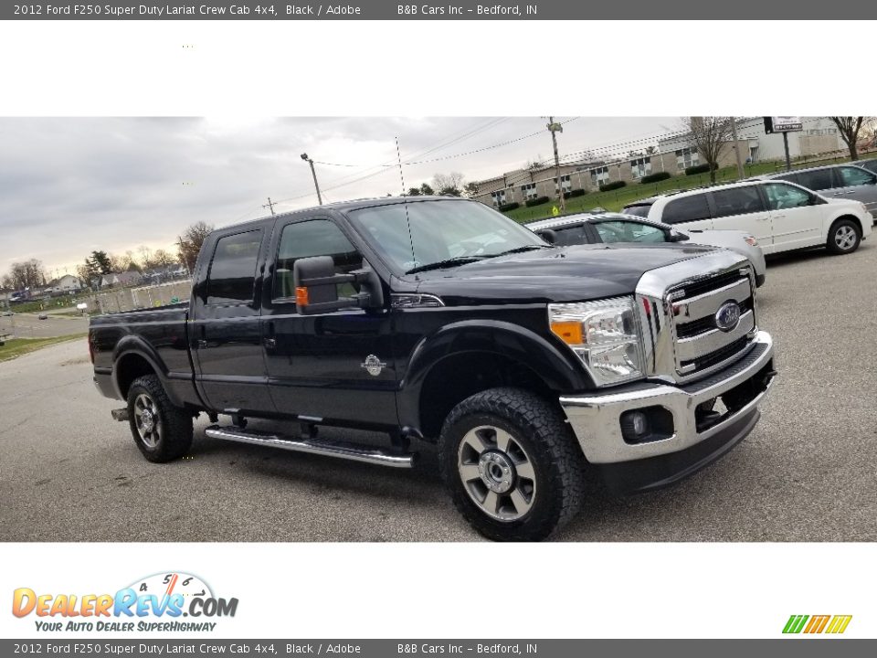 2012 Ford F250 Super Duty Lariat Crew Cab 4x4 Black / Adobe Photo #26