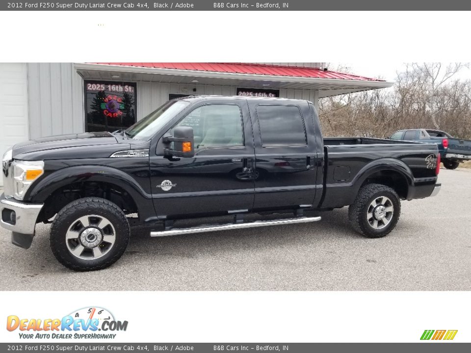 2012 Ford F250 Super Duty Lariat Crew Cab 4x4 Black / Adobe Photo #28