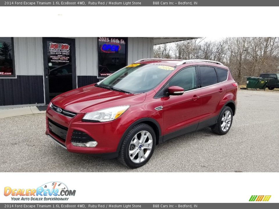 2014 Ford Escape Titanium 1.6L EcoBoost 4WD Ruby Red / Medium Light Stone Photo #1